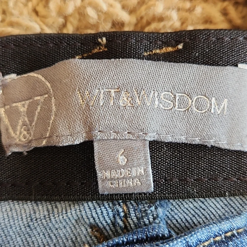 Wit And Wisdom Dark Classic Blue Denim Jeans Wimans Size 6 - Picture 5 of 12